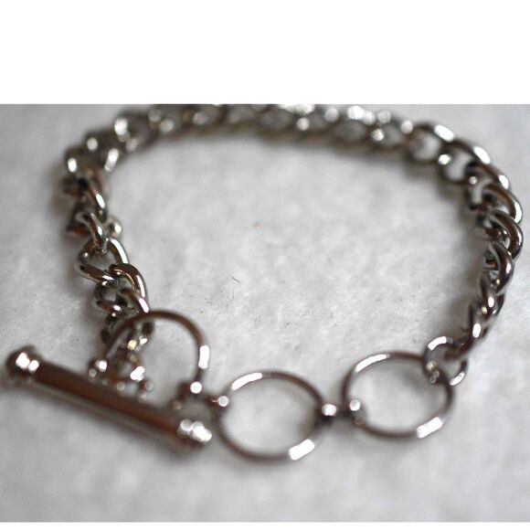 Cable Link Stainless Steel 7 Inch Toggle Latch Build Your Charm Bracelet - Picture 2 of 2